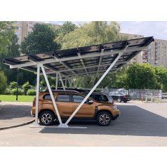   HQ Mount Autóbeálló 2 autónak 5,4x6,2m aluminum 15 napelemhez