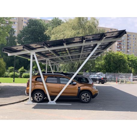 HQ Mount Autóbeálló 2 autónak 5,4x6,2m aluminum 15 napelemhez