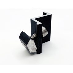   Végzáró leszorító komplett földelő lemezzel W50B sínhez Fekete szin