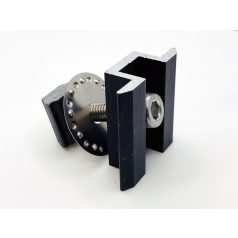   Köztes leszorító komplett földelő lemezzel W50B sínhez Fekete szin