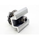 Köztes leszorító komplett földelő lemezzel W50B sínhez Ezüst szin