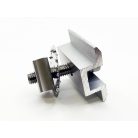 Köztes leszorító komplett földelő lemezzel W50B sínhez Ezüst szin